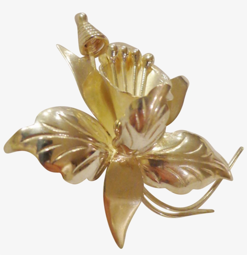 Fabulous Vintage Taxco Sterling Silver Iris Pin Flower - Taxco, transparent png