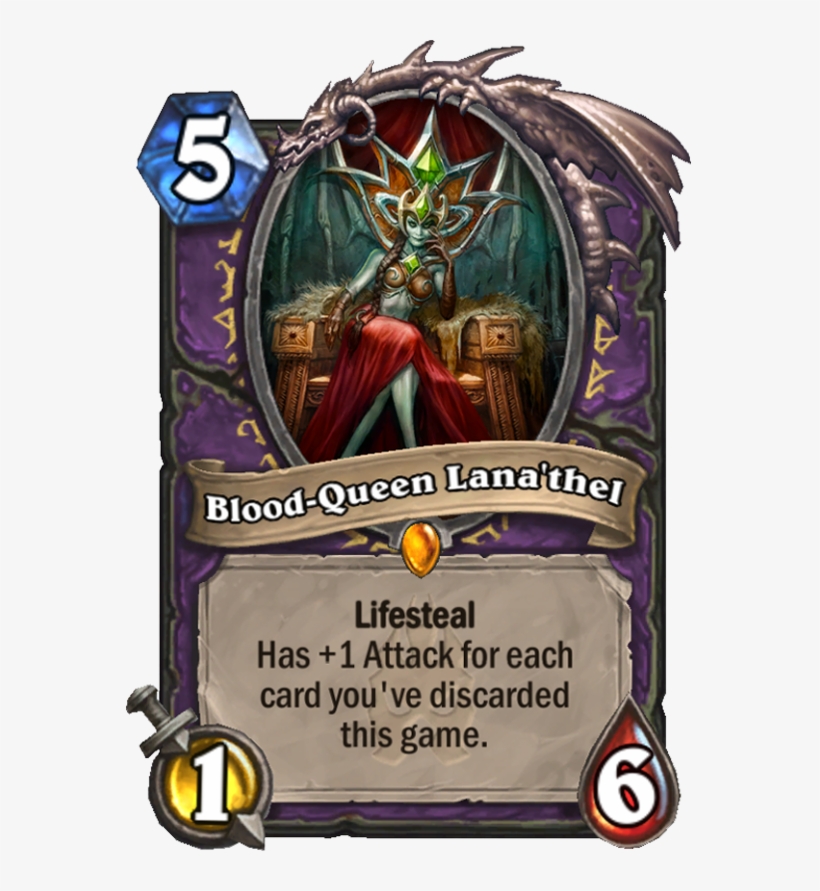 Blood-queen Lana'thel Card - Blood Queen Lana Thel Hearthstone, transparent png