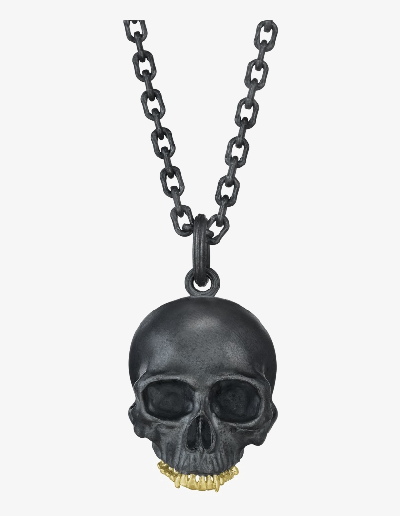 Black Skull Transparent Background Png - Png Neck Chains For Boys, transparent png