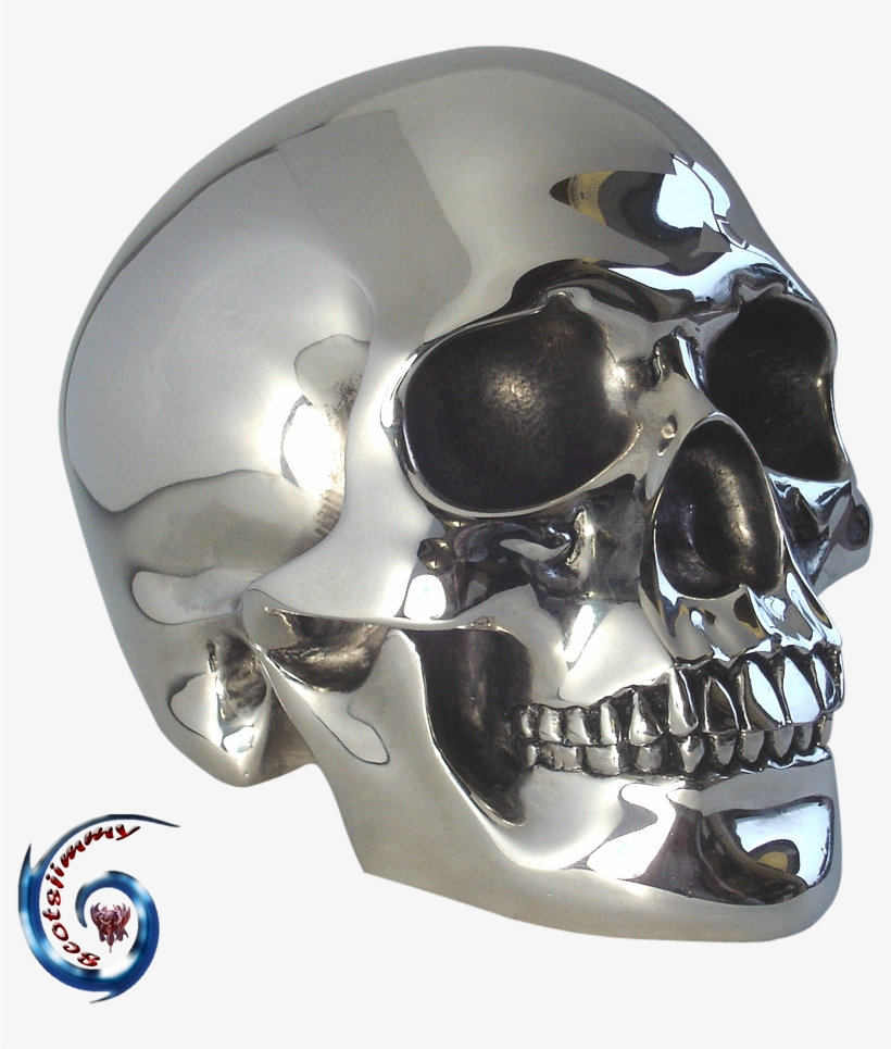 Chrome Skull Png, transparent png