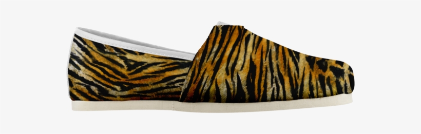 Saki Orange Bengal Tiger Stripe Women's Comfy Flats - Slip-on Shoe, transparent png