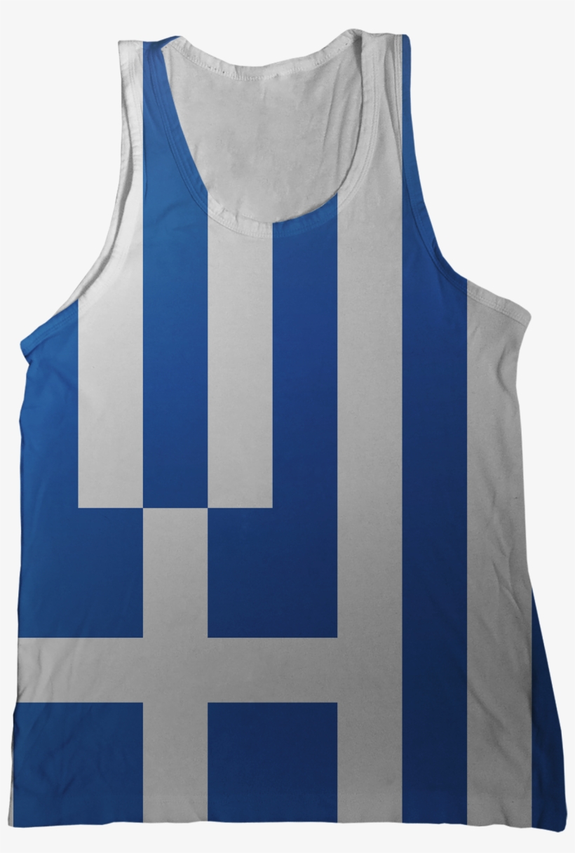 Greece Flag Tank Top - Active Tank, transparent png