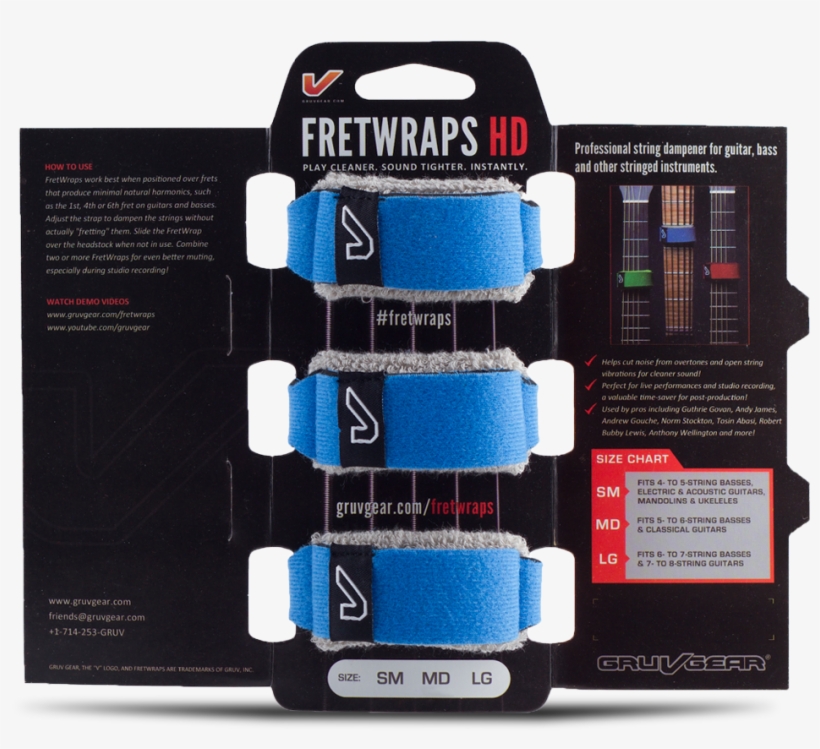 Fretwraps U2122 String Muters 3 Pack Gruv Gear Krane - Gruvgear Fretwrap, transparent png