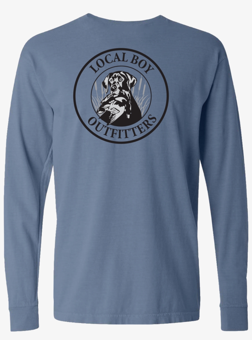 Dog With Duck Long Sleeve T-shirt - Local Boy Outfitters Men's Dog Banana - M, transparent png