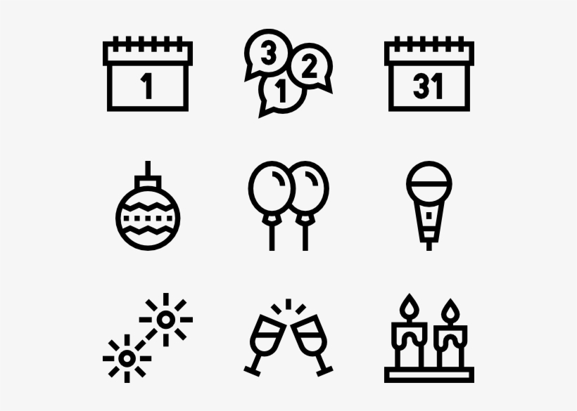New Year - Manufacturing Icons, transparent png