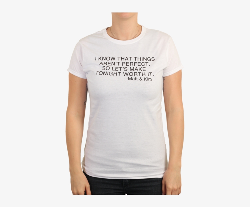 Womens Now Lyric White Tee - Chick And Duck Friends, transparent png