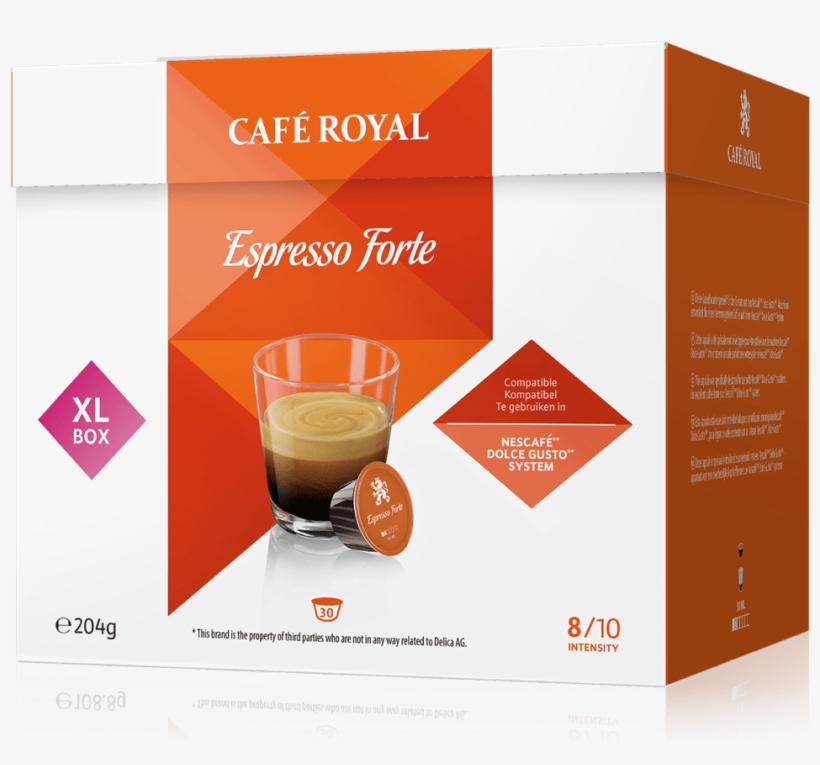 Cafe Royal Espresso Forte 30 Kapseln Kompatibel Mit - Nestle Dolce Gusto Compatible, transparent png