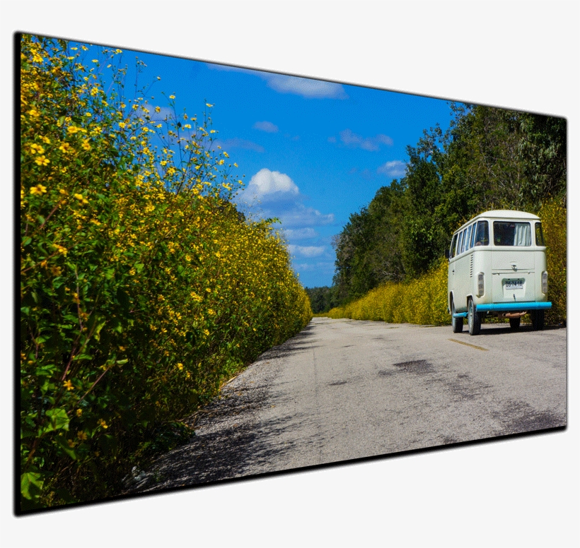 Hippie Van Flower Power Canvas Print - Canvas Print, transparent png