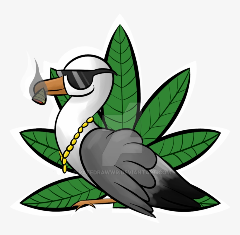Thug Life Weed Png Png Royalty Free - Duck, transparent png