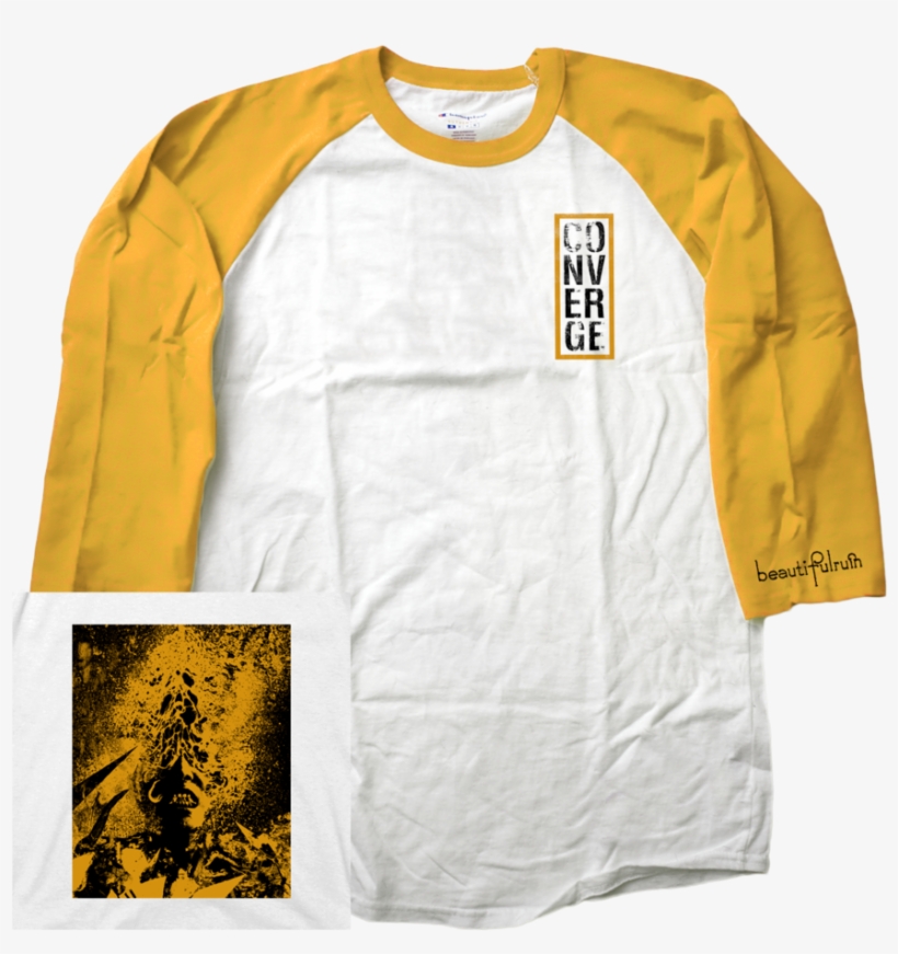 Converge "beautiful Ruin" Yellow Baseball Tee - Converge, transparent png