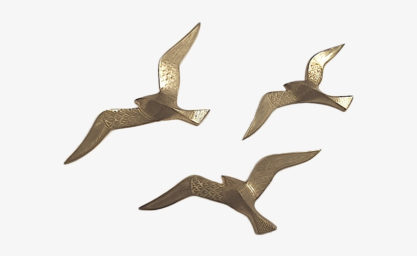 Aubrey Square Market Finds Brass Birds Wall Sculpture - Flock, transparent png