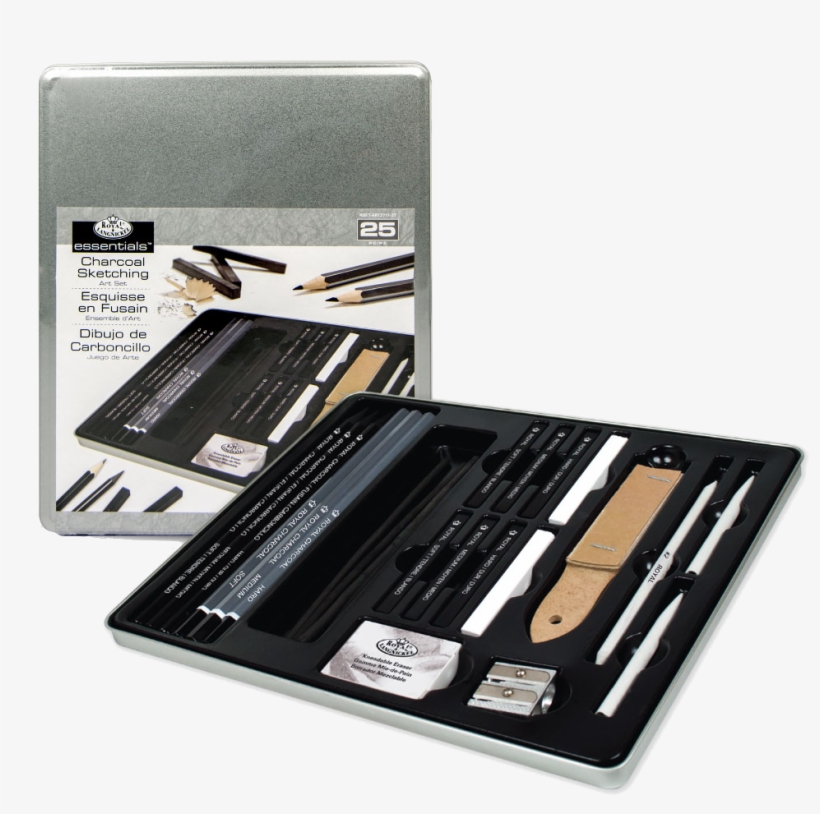 Royal & Langnickel Royal Standard Tin Art Set - Royal & Langnickel Standard Tin Charcoal Drawing, transparent png