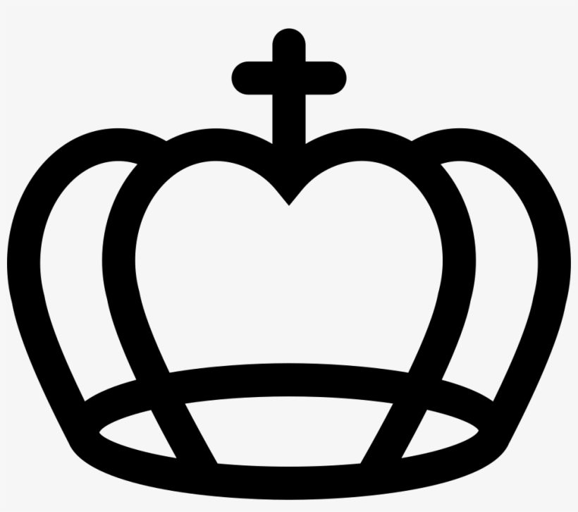 Crown, King, Princess, Queen, Royal Icon - Corona Con Cruz Png, transparent png