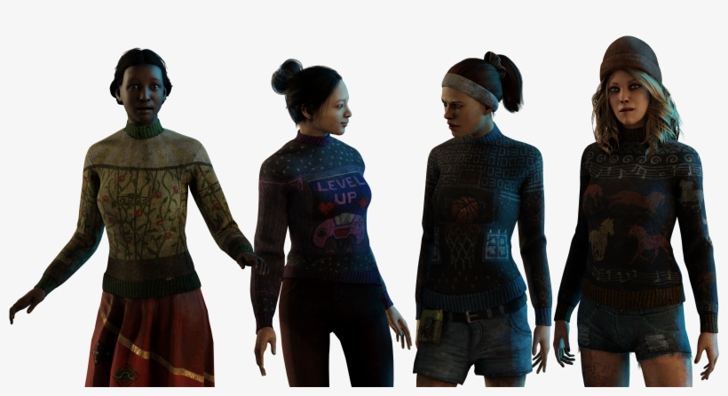 Ugly Sweater Ladies 4k Render - Girl, transparent png