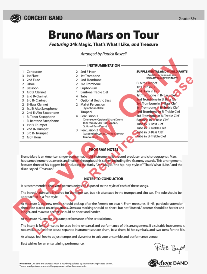 Bruno Mars On Tour Thumbnail Bruno Mars On Tour Thumbnail - Dark Knight Rises Score Pdf, transparent png