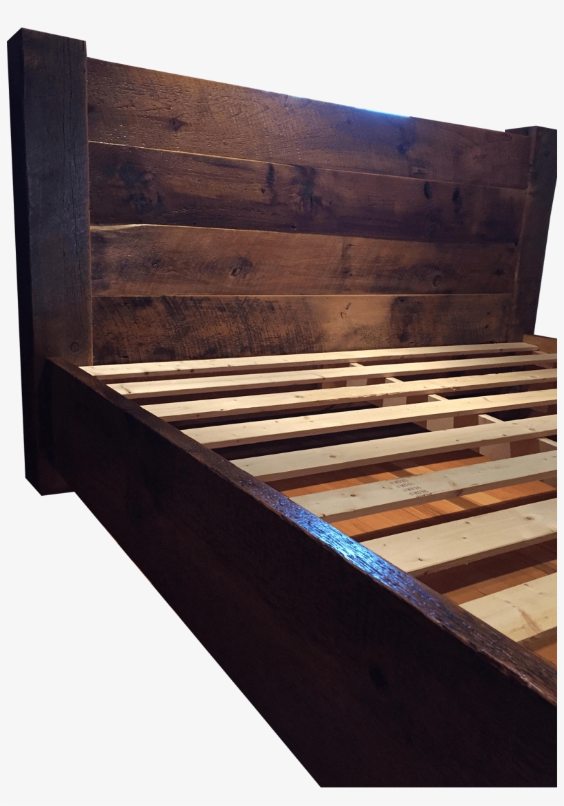 Chandos Reclaimed Barn Wood And Beam Platform Bed - Reclaimed Lumber, transparent png