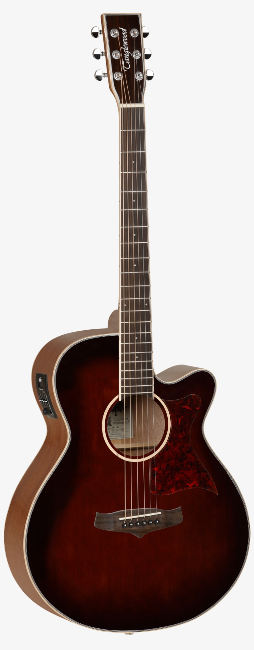 Tanglewood Tw4 Br Electro Acoustic Guitar Burgundy, transparent png
