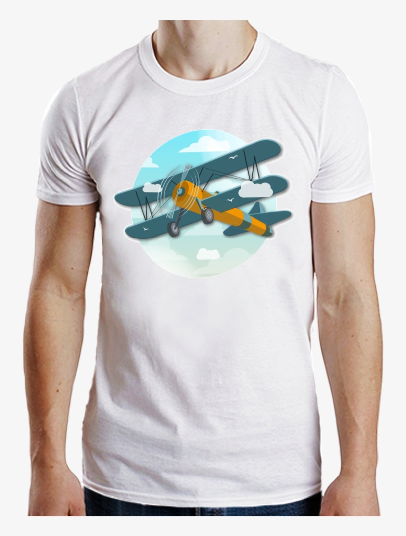 Camisa Avião - Personalized Round Neck T-shirt One Side A3 Printed,, transparent png
