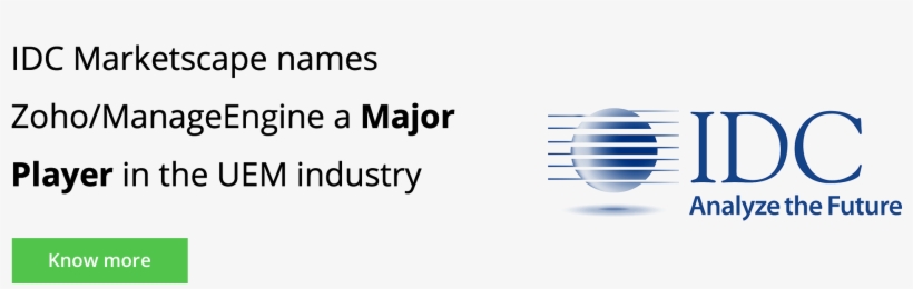 Idc Marketscape Names Zoho/manageengine A Major Player - Zoho Corporation Private Limited, transparent png