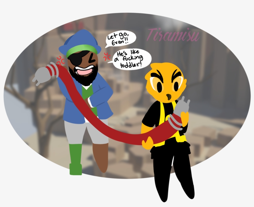 Marcel Having To Pretty Much Babysit Vanoss Through - Cartoon, transparent png