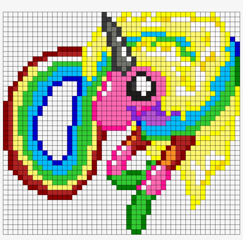 Princess Rainicorn Perler Perler Bead Pattern / Bead - Lady Rainicorn Pixel Art, transparent png