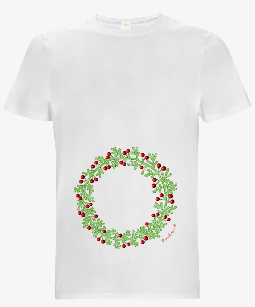 Holly Wreath - T-shirt, transparent png