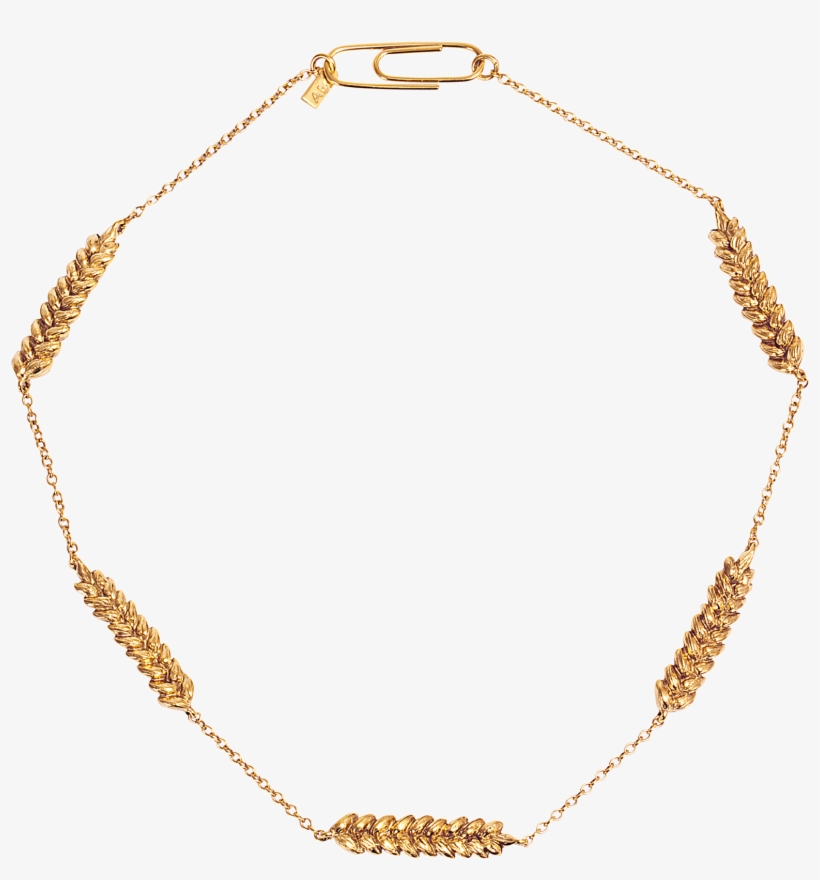 Aurelie Bidermann 5 Wheat Necklace Gold Woman Accessories - Necklace, transparent png