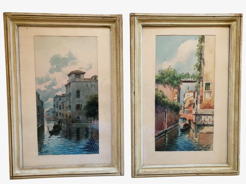Venice Watercolor Paintings, transparent png