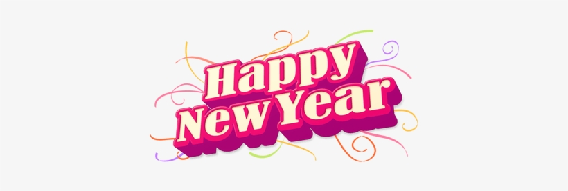 New Years Eve Sticker Happy New Year - Calligraphy, transparent png