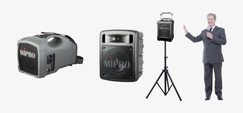 Mipro Portables With Wireless Microphones - Mipro Ma-707 Pa 70 Watt Mains/battery Pa System With, transparent png