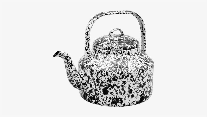 Tea Kettle, 3 Quart, Splatter - Crow Canyon Home Enamelware Tea Kettle, Red Marble,, transparent png