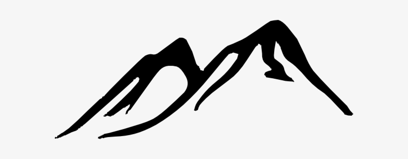 Mountains Silhouette Clip Art - Mountain Clipart, transparent png