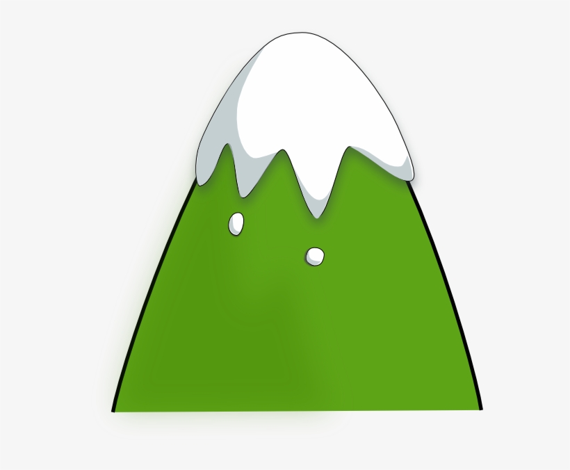 Mountain Outline Green Clip Art At Clker - Green Mountain Clipart, transparent png