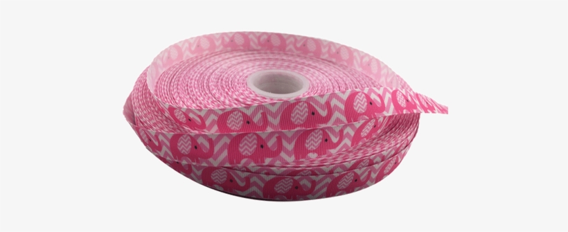 Pink Elephant Grosgrain Ribbon 5/8" - Tissue Paper, transparent png