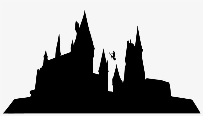 Hogwarts Silhouette Clipart - Islands Of Adventure, transparent png