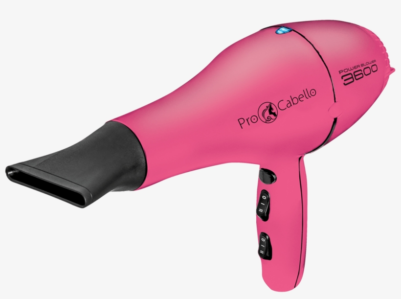 Hair Dryer Png Pic - Procabello Professional Hair Blow Dryer (pink), transparent png