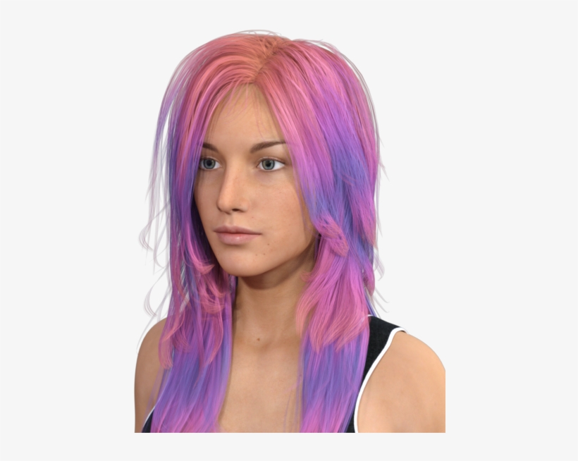 Pink Hair - Blond, transparent png