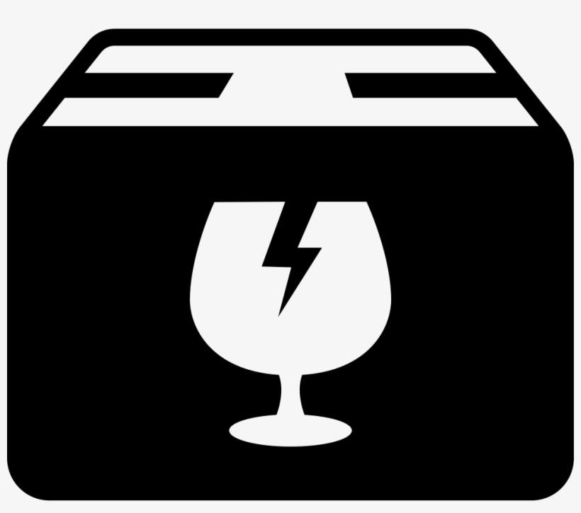 Delivery Package Box With Fragile Content Symbol Of - Fragile Package Icon, transparent png