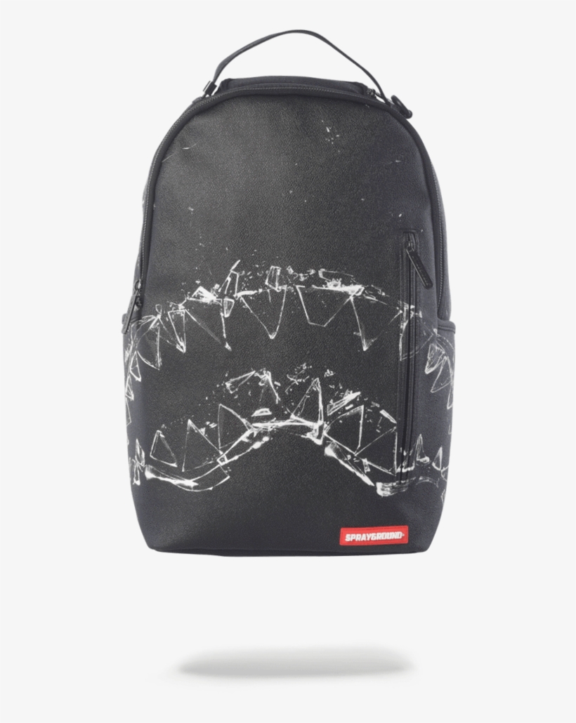 Sprayground Broken Glass Shark Backpack, transparent png