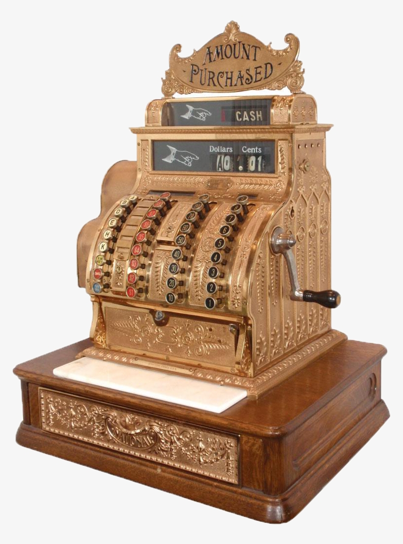 An Old Cash Register - Old Cash Register Png, transparent png