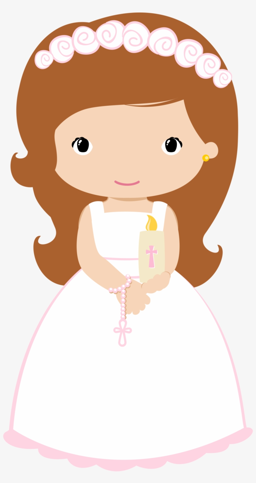 Christening, First Communion Banner, First Holy Communion, - First Communion Girl Clipart, transparent png