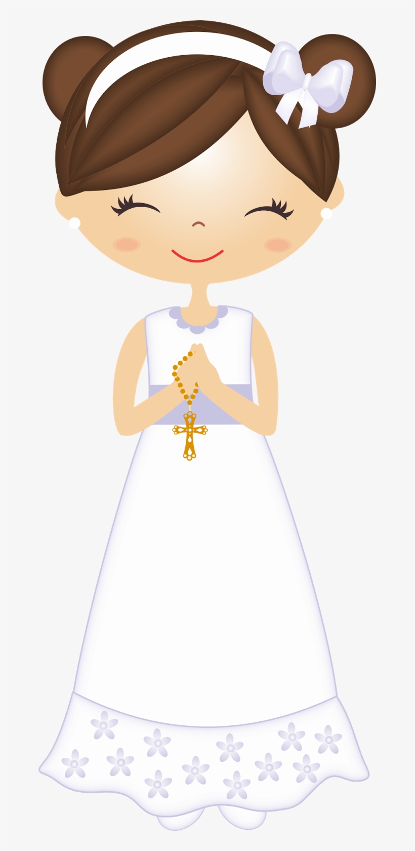 Veiled Cross Clipart - Tarjeta De Comunion Nena, transparent png