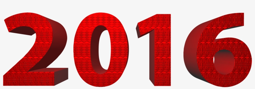 2016 3d Red Png Clipart Imageu200b - Red 2016 Clipart, transparent png