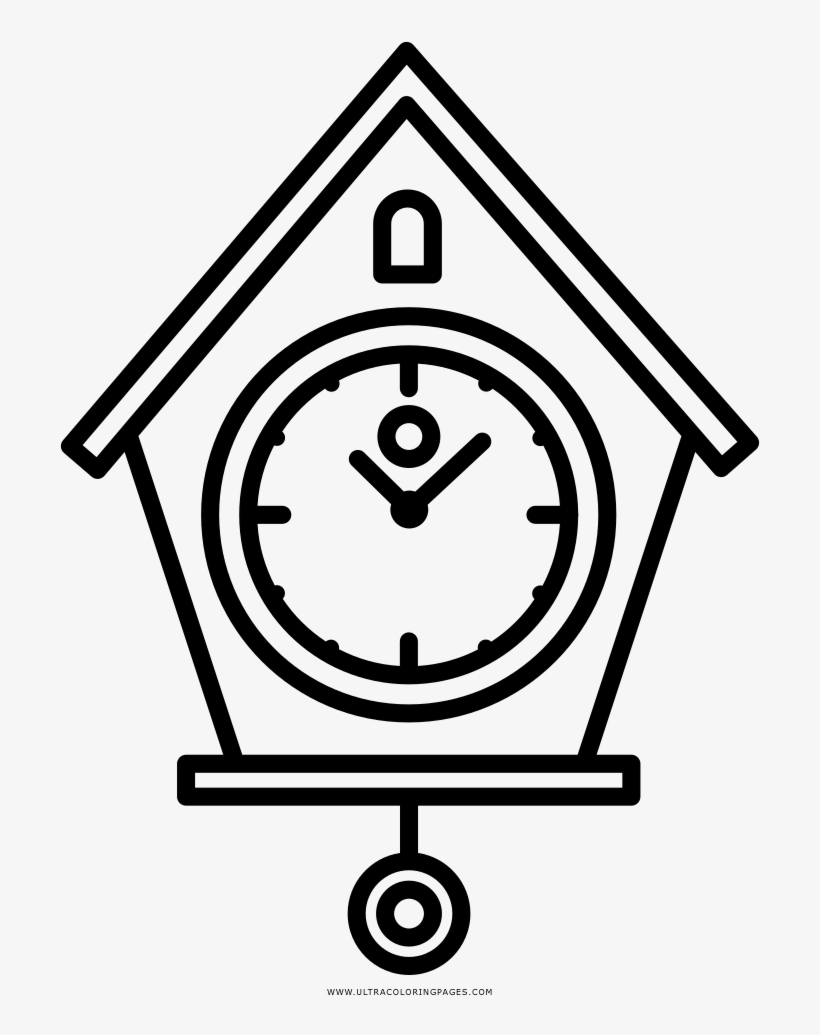 Old Clock Coloring Page - Icon, transparent png