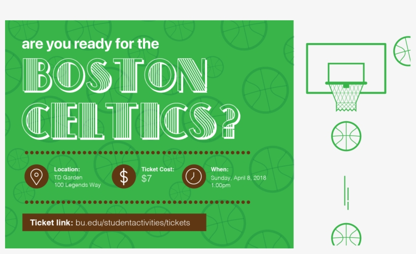 Tickets » Celtics - Graphic Design, transparent png