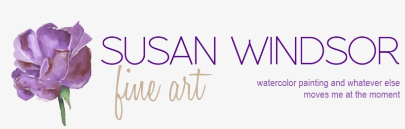 Susan Windsor Fine Art - Purple Rose Watercolor Art Print - Mini By Susan Windsor, transparent png