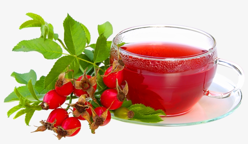Green Tea Leaf With Cup - Cranberry Tea, transparent png