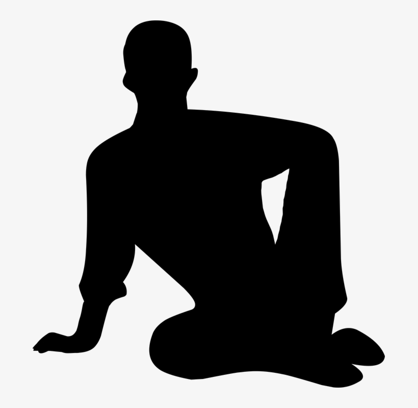 Silhouette, Man, Sitting, Alone, Clothing, Confident - Lying Down Silhouette Png, transparent png
