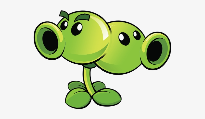 Split Pea - Plants Vs Zombies Double Peashooter, transparent png