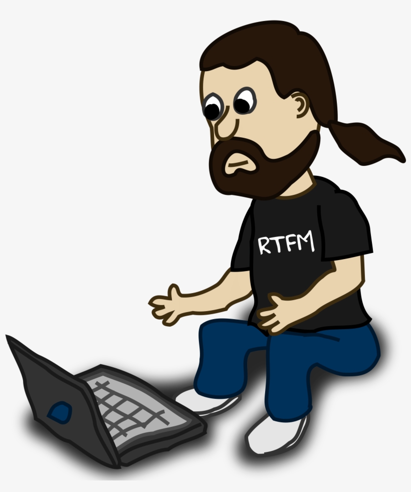 Laptop Cartoon Clip Art Man Transprent Png - Man With Laptop Clipart, transparent png